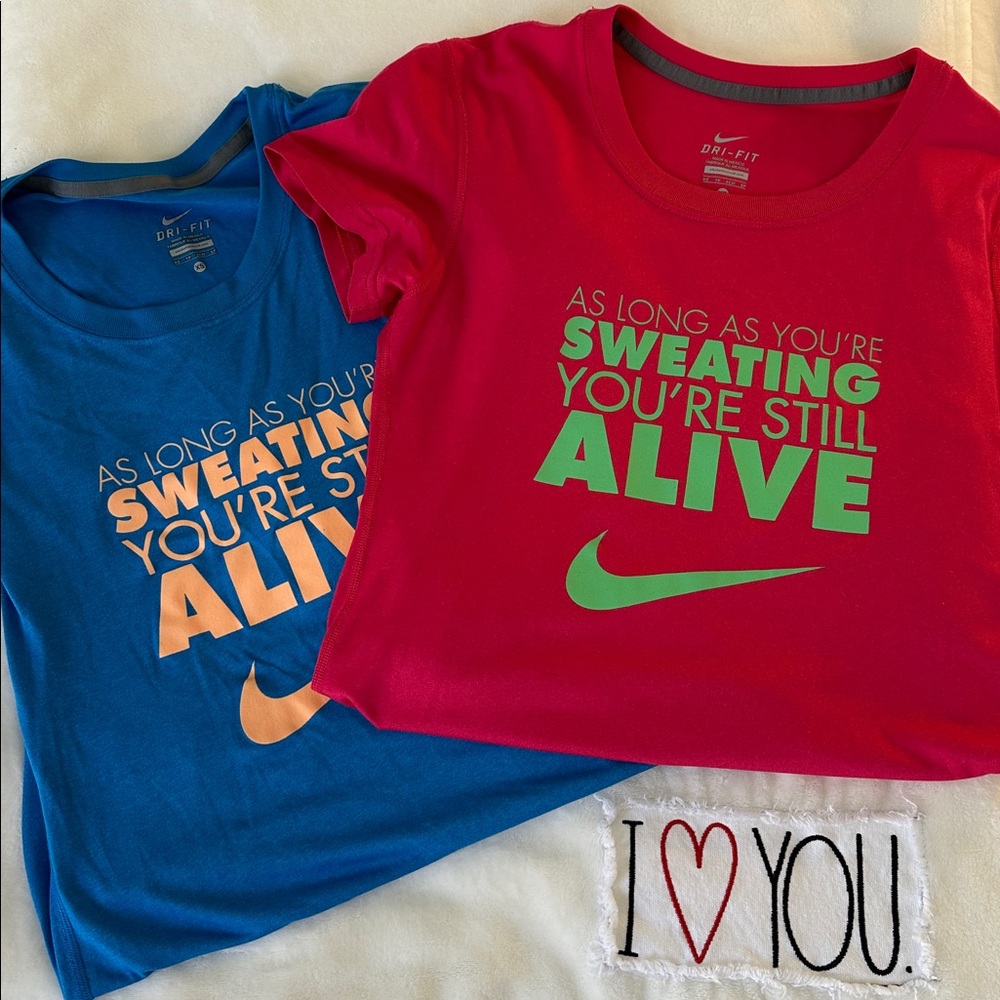 Two Women’s Nike Dri-Fit Shirts